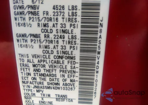 2013 Nissan Rogue S from USA, damaged, VIN JN8AS5MV4DW103267